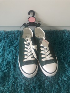 dark green converse low tops