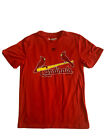 ST. LOUIS CARDINALS - MLB MAJESTIC COOL BASE BLANK T-SHIRT RED - SZ *YOUTH M*