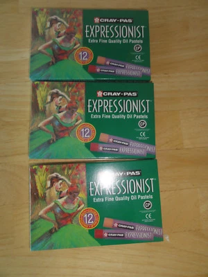 Lot of 4 Cray-Pas Expressionist Oil Pastels - 12Set, PartNo XLP12, by Sakura - Image 1 of 4