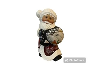 Wilderness Series JOLLY SANTA Folk Art Wood Carved Figurine By G. DeBrekht - Picture 1 of 7