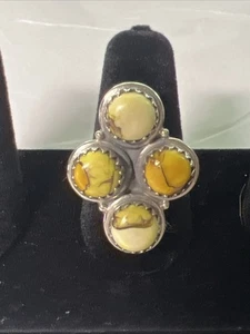 RING STERLINGSILBER Southwestern Honig Dahlie 925 verstellbar - Bild 1 von 8