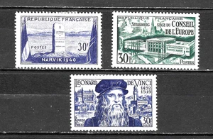 France 1952 Collection (3 Sets) MH  FR733 - Picture 1 of 2
