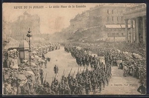 AK Bordeaux, Revue du 14 Julillet, Le parparé Place de la Comédie 1904 - Bild 1 von 2