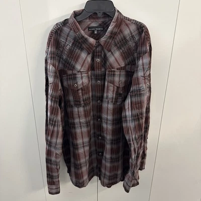 Camisa de Colección Affliction Negra Premium Para Hombre Manga Larga con Botones 3XL (D24) Foto 1 de 4