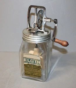 Batidora de mantequilla manual antigua - 2 cuartos de galón - Imagen 1 de 5