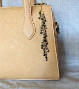 MARRÓN Y DORADO CUENTAS OTOÑO ENCANTO PARA BOLSO BOLSO BOLSO MOCHILA CUENTAS IRIDISCENTES - Imagen 1 de 6