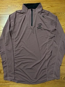 ¡NUEVO! Pullover para hombre UNRL Stride Collection taburete de bar golf elástico 1/4 cremallera granate L - Imagen 1 de 7