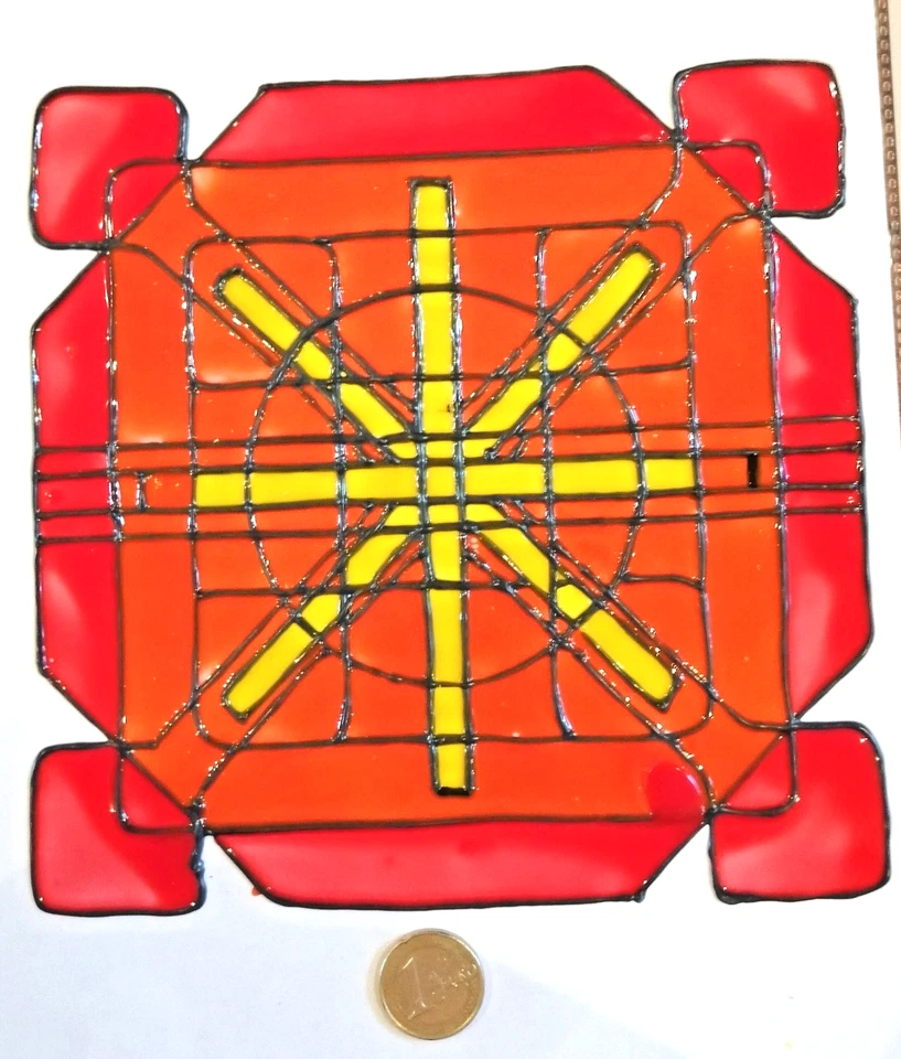 Window Color, großer Stern mal anders Weihnachten, Fensterbild - Bild 1 von 1