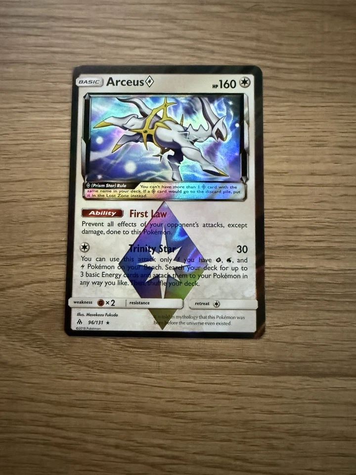 Arceus Prism Star 96/131 Prism Rare SM - Forbidden Light Pokémon Card - Image 1 of 2