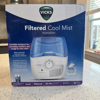 Vicks Filtered Cool Mist Humidifier, Medium Room, 1.1 Gallon Tank - Humidifier - Image 1 of 4