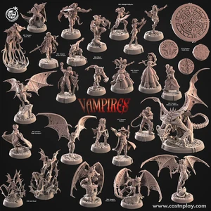 Complete Vampires 32mm Scale Collection Gothic Horror Paintable Miniatures - Picture 1 of 11