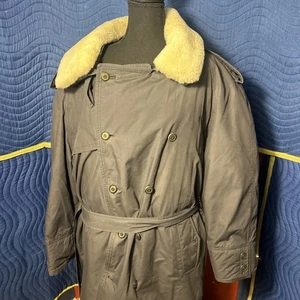 Vintage London Fog Tempo Europa Trenchcoat Zip Out Daunenfutter & Kragen grau - Bild 1 von 9