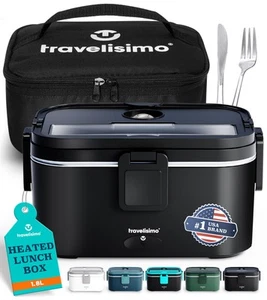 Electric Lunch Box For Adults 80W Heated Lunch Box 1.8L Stainless Steel Heata... - Picture 1 of 6