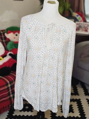 Blusa boho floral Lucky Brand talla L Foto 1 de 4