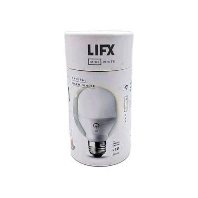 Mini White (A19) Wi-Fi Smart LED Light Bulb, Dimmable, Warm White, No Hub Req... - Image 1 of 4