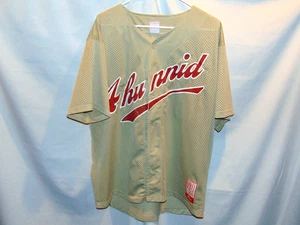Camiseta deportiva de béisbol 4Hunnid Script bronceada malla para hombre talla XL usada abotonada marrón/bronceada - Imagen 1 de 5