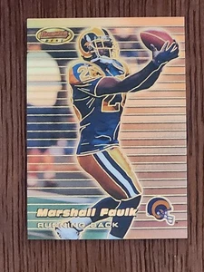 1999 Bowmans Best Refractor #328/400 Marshall Faulk HOF Rams - Picture 1 of 3
