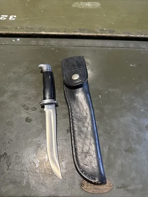 1972-1986 Buck USA 121 Fisherman Fixed Blade Knife W/ Sheath. - Image 1 of 4