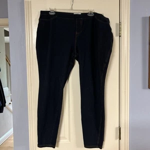 Womens Pull On Stretchy Denim Tapered Jeans Lounging Pants Size XXL - Picture 1 of 5