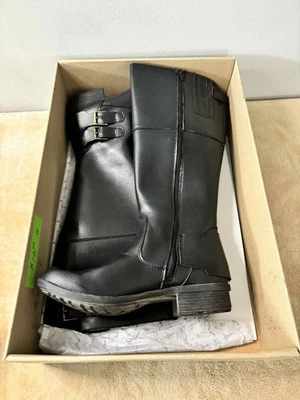 Clarks Riddle Phrase Black Zip Up Knee High Riding Boots Tall Womens Size 8.5 M - Image 1 of 4