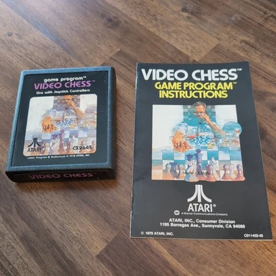 Video Chess (Game Program) Game Cartridge and Manual - Atari 2600 - Image 1 of 4