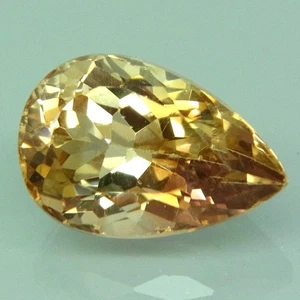 TWINKLING! 5,35ct.Rich Sparkle Apricot Peach Imperial Topas Brazil Pear 12x8mm. - Bild 1 von 4