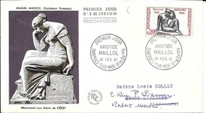 FRANCE 1961 FDC ARISTIDE MAILLOL YT 1281 - Imagen 1 de 1