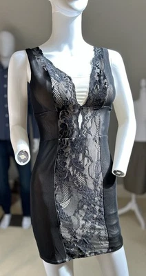 Nuevo con etiquetas Vestido lencería Bebe Andie para mujer talla XS negro precio de venta sugerido por el fabricante más de $100 Bodycon Mini Foto 1 de 4