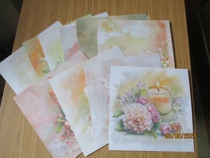 12 Hintergrundpapiere 15 x 15 cm zur Grußkartengestaltung, neuwertig, unbenutzt - Bild 1 von 14