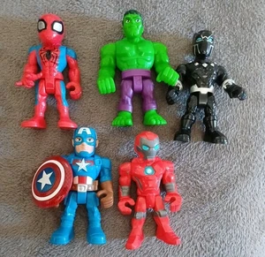 Playskool 5" Heroes Marvel Super Hero Adventures 5 X Figures Bundle Unboxed 2018 - Picture 1 of 10