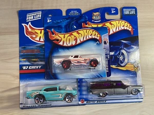 Hot wheels bundle x 3 1950's American muscle cars rare vintage new on cards Ford - Picture 1 of 11