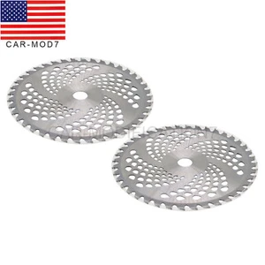 Carbide Tip Brush Blades 10" x 40T – For Cutter, Trimmer, Weed Eater 2 Pack - Picture 1 of 7