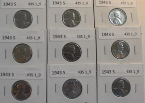 Centavo Lincoln 1943 S, BU, UNA DE NUEVE MONEDAS (43S 1_9) - Imagen 1 de 6