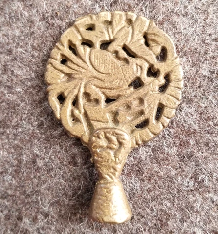 2 3/4” Bronze Antique Lamp Finial Topper Decoration Vintage Ornate Bird Cover