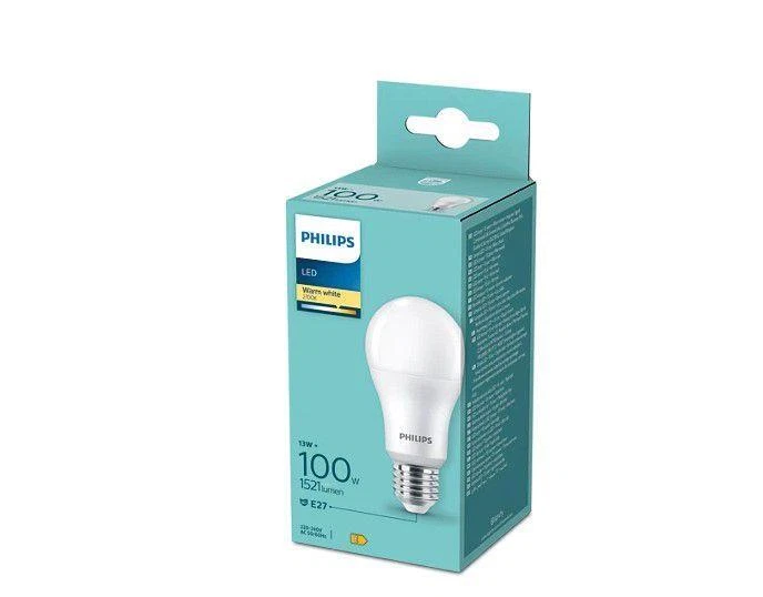 3x Philips LED Bulbs E27 13W = 100W 230V warm white 2700K - Image 1 of 1