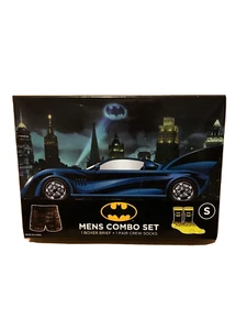 BATMAN Men's Combo Set 1-Boxer Brief Size S 28-30 + 1-Pair Crew Socks 8-12.5 NIB - Picture 1 of 6