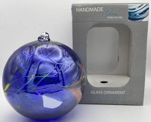 Hand Blown Heavy Witch's Glass Ball Ornament - Polish Artisans ~ 5" Large {F} - Picture 1 of 10