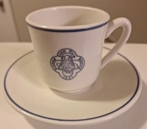Vintage Ceramic WC Bunting Coffee/Espresso/Tea Cup & Saucer - Picture 1 of 3