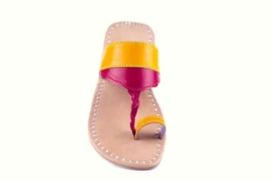 Ladies Genuine Leather Daily Wear Casual Dress Sandals Multi Color Slippers shoe - Picture 1 of 5