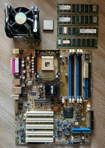Placa madre ASUS P4P800 Deluxe Rev 2.0 Socket478 + P4 3,0 GHz + 1 GB de RAM. PROBADO. - Imagen 1 de 18