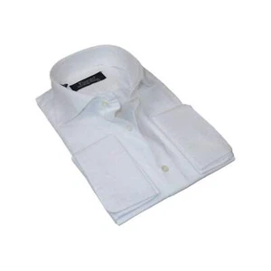 Herren Hemd FAMOZO Türkei 100% Baumwolle Cut-away Kragen French Cuffs FA4 weiß - Bild 1 von 10