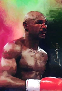 Marvin Hagler 2017 Authentic Artist Signed Giclée Print Card 44 of 50 - Bild 1 von 4