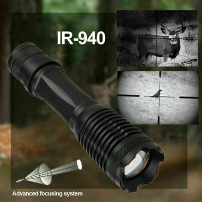 500Yards Infrared 10W IR 940nm LED Hunting Light Night Vision Torch Scope Mount - Image 1 of 4