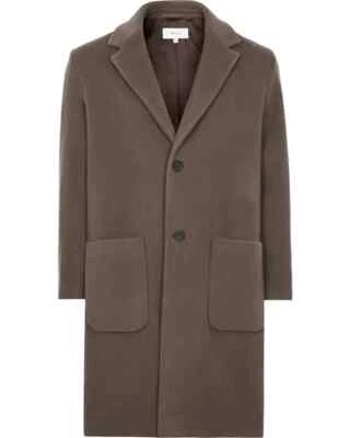 Reiss Cashmere Blend Coat Long Mens Voisset Pockets Size 2XL New* RRP £350 Brown - Image 1 of 4