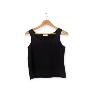 Allie Coosh Women Top Black Scoop Neck Boxy Tank Top Size XXS - Picture 1 of 5