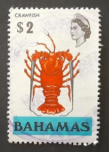 BAHAMAS 1971 $2 Used Crawfish Mi 331XI Scott 329 XF 9045 - Picture 1 of 2