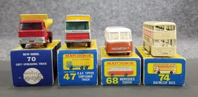 MATCHBOX LESNEY LOT OF 4 TRUCK W/BOXES VERY NICE  1-75 SERIES No 47, 68, 70 & 74 - Image 1 of 4