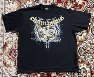 Reebok New Orleans Saints NFL Super Bowl XLIV Champions T-Shirt Ring Football XL - Picture 1 of 4
