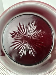 Vintage Anchor Hocking Ruby Red Glass 11.5" Serving Salad Pasta Bowl - Picture 1 of 5