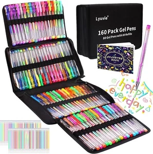 160 Pack Glitter Gel Pens Set - Picture 1 of 7